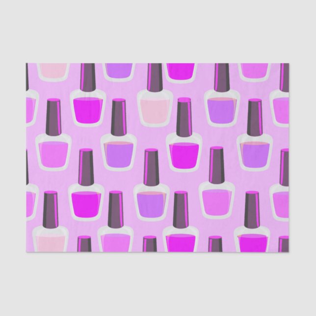 Pretty Purple Nail Polish Tissue Paper (Front)