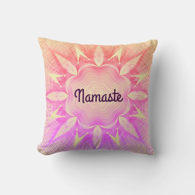 Pretty purple Namaste Cushion (Front)