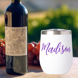 Pretty Purple Name in Handwritten Script Custom