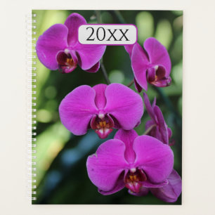 Pretty Purple Orchids Custom Year Floral Planner
