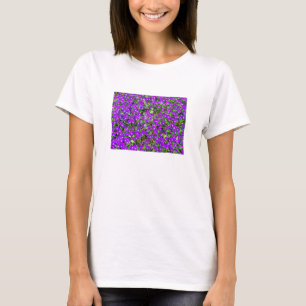 Pretty Purple pansies on a T-Shirt