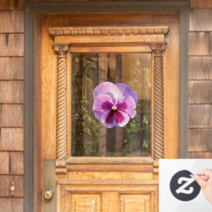 Pretty Purple Pansy Flower Window Cling