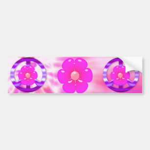 Pretty Purple Peace Sign Bumper Sticker