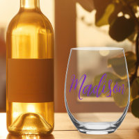 Pretty Purple Personalised Name Handwritten Script