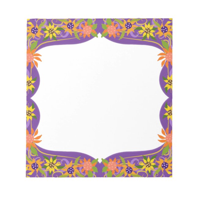 Pretty Purple Petite Flowers You Customise Notepad (Front)