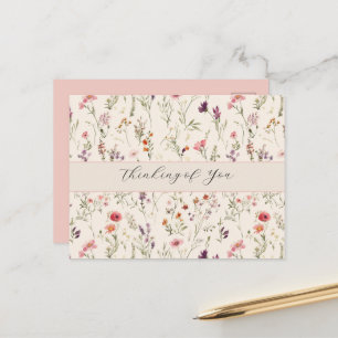 Pretty Purple Pink Red Flowers Postcard
