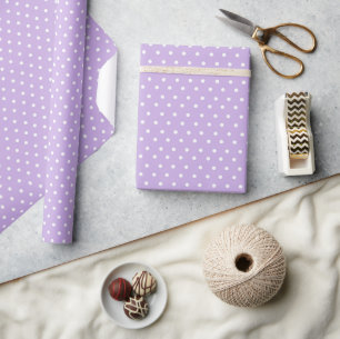 Pretty Purple Polkadot Gender Neutral Wrapping Paper