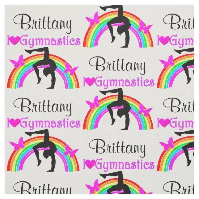 PRETTY PURPLE RAINBOW GYMNASTICS FABRIC (Swatch)