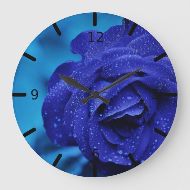Pretty Purple Rose Large Clock (Front)