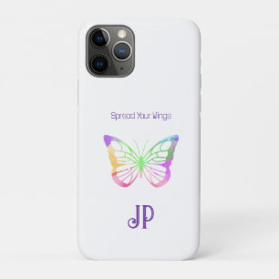 Pretty Purple Spread Your Wings Butterfly  iPhone 11 Pro Case