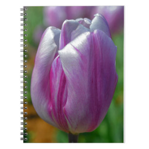 Pretty Purple Tulip Flower Art Journal Notebook