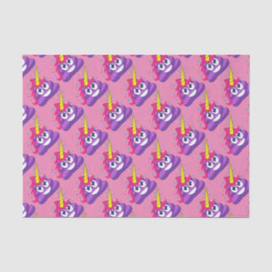 Pretty Purple Unicorn Poop Emoji Tissue Paper