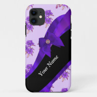 Pretty purple vintage floral flower pattern