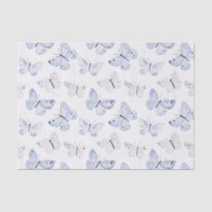 Pretty Purple White Butterflies Birthday Tissue Paper