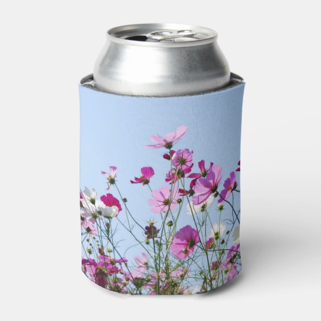 Pretty Purple Wild Flowers Meadow Can Cooler (Can Front)