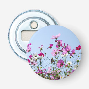 Pretty Purple Wild Flowers Meadow Photo Bottle Opener