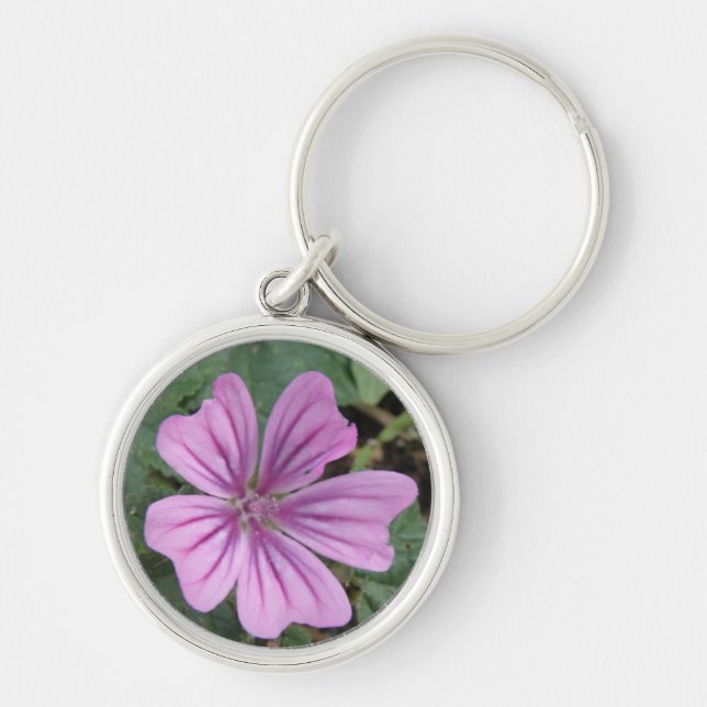 Pretty Purple Wildflower Keychain (Front)
