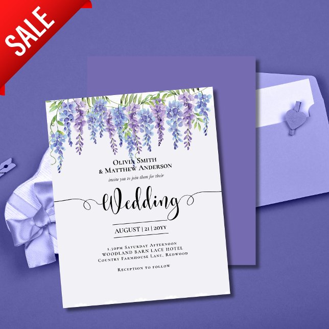Pretty Purple Wisteria Floral Lace Wedding (Creator Uploaded)