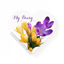 Pretty purple yellow crocus colourful floral girly