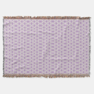 Pretty Purples Geometric Fractal Throw Blanket