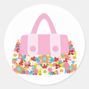 pretty purse floral stickers