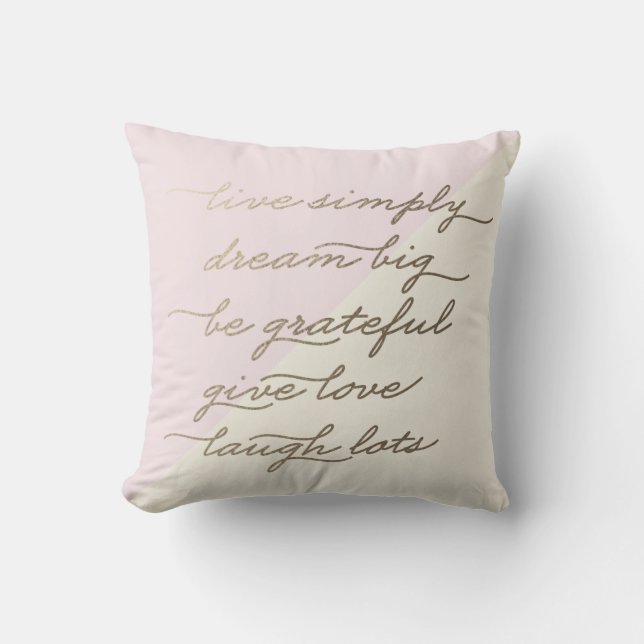 Pretty Quote Polyester Throw Pillow 16" x 16" (Front)
