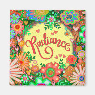 Pretty Radiance Fun Floral Hearts Inspirivity Magnet