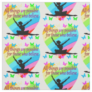 PRETTY RAINBOW ALL THINGS ARE POSSIBLE BALLERINA FABRIC