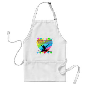 PRETTY RAINBOW ALL THINGS ARE POSSIBLE BALLERINA STANDARD APRON