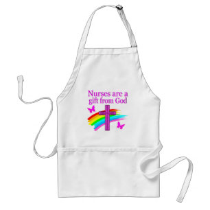 PRETTY RAINBOW AND CROSS NURSING DESIGN STANDARD APRON