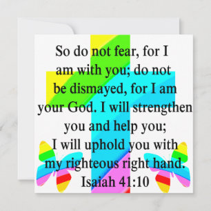 PRETTY RAINBOW CROSS ISAIAH 41:10 DESIGN