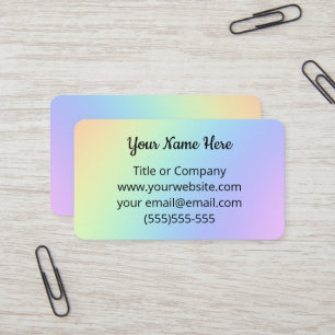 Pretty Rainbow Gradient Business Cards