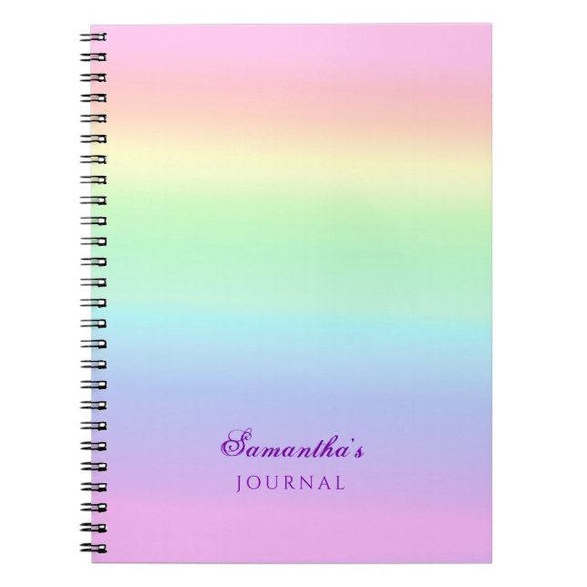 Pretty Rainbow Gradient Journal (Front)