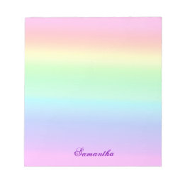 Pretty Rainbow Gradient Notepad