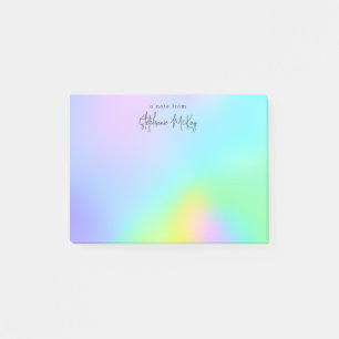 Pretty rainbow gradient personalized post-it notes