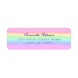 Pretty Rainbow Gradient Return Address