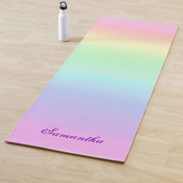 Pretty Rainbow Gradient Yoga Mat (In Situ)