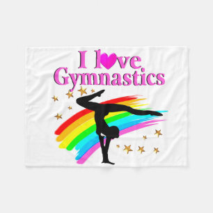 PRETTY RAINBOW GYMNASTICS CHAMPION FLEECE BLANKET