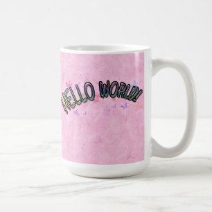 Pretty Rainbow Hello World Coffee Mug