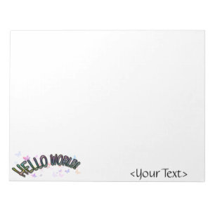 Pretty Rainbow Hello World Notepad