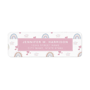 Pretty Rainbow Return Address Labels