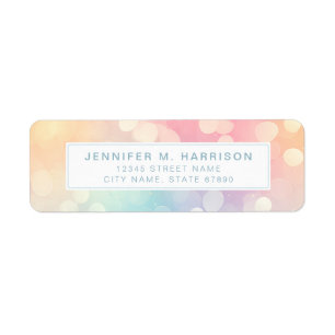 Pretty Rainbow Return Address Labels