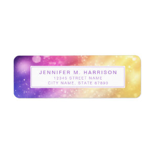 Pretty Rainbow Return Address Labels