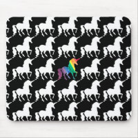 Pretty Rainbow Unicorn Black & White Pattern Fun