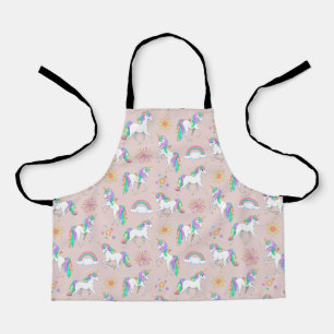 Pretty Rainbow Unicorns Apron