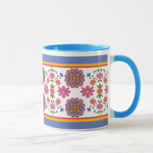 Pretty Rangoli Floral Borders Ethnic Pattern Mug