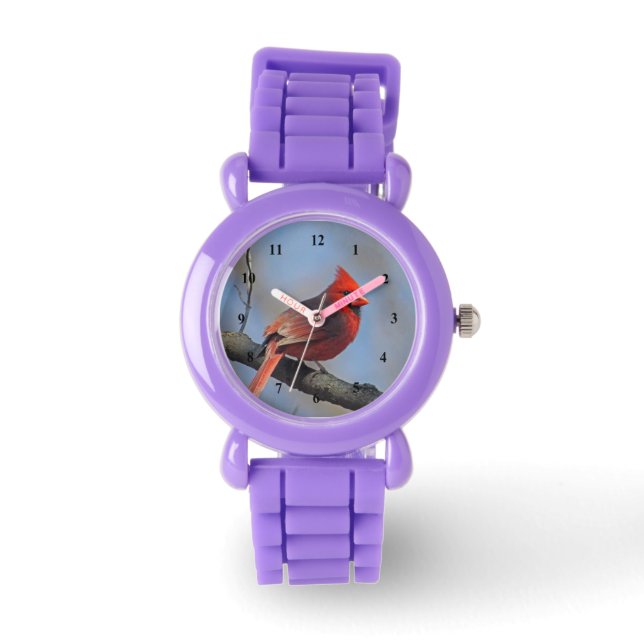 Pretty Red Cardinal Photo Watch (Front)