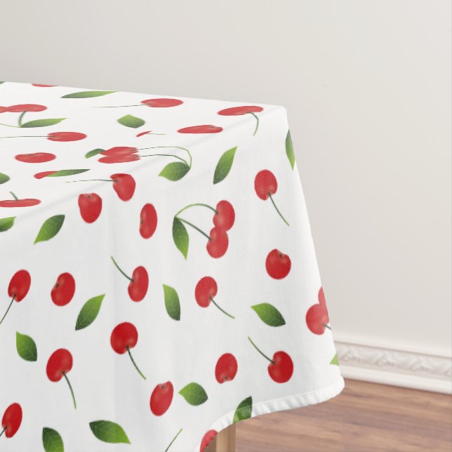 Pretty Red Cherry Tablecloth (In Situ)