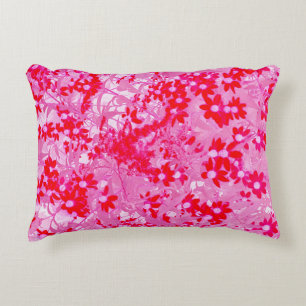 Pretty Red Flowers Decorative Cushion