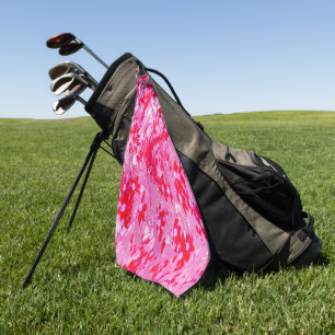 Pretty Red Flowers Golf Towel